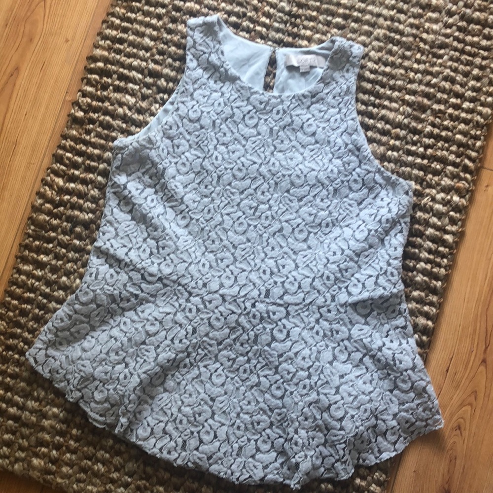 LOFT lace peplum top